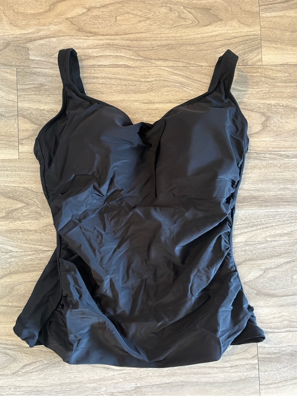 Black Swimsuit Top with Supportive Straps
